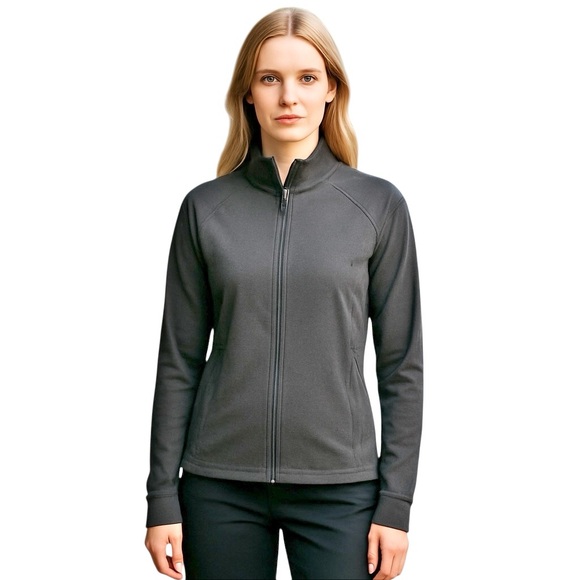 Bebe Sport Gray Full Zipper Athletic Lightweight Jacket - Picture 1 of 8